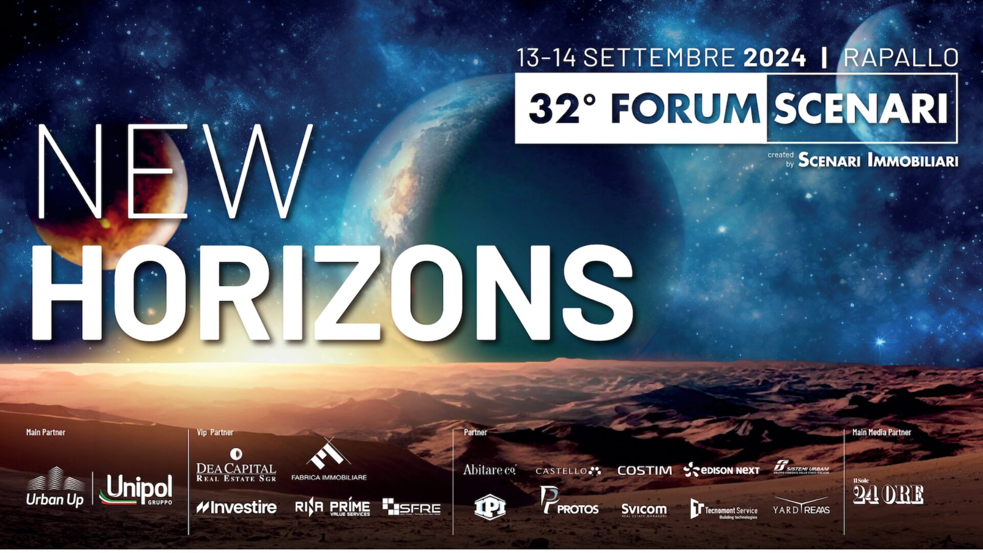 Scenari Immobiliari presenta il 32° forum “NUOVI ORIZZONTI” per il mercato