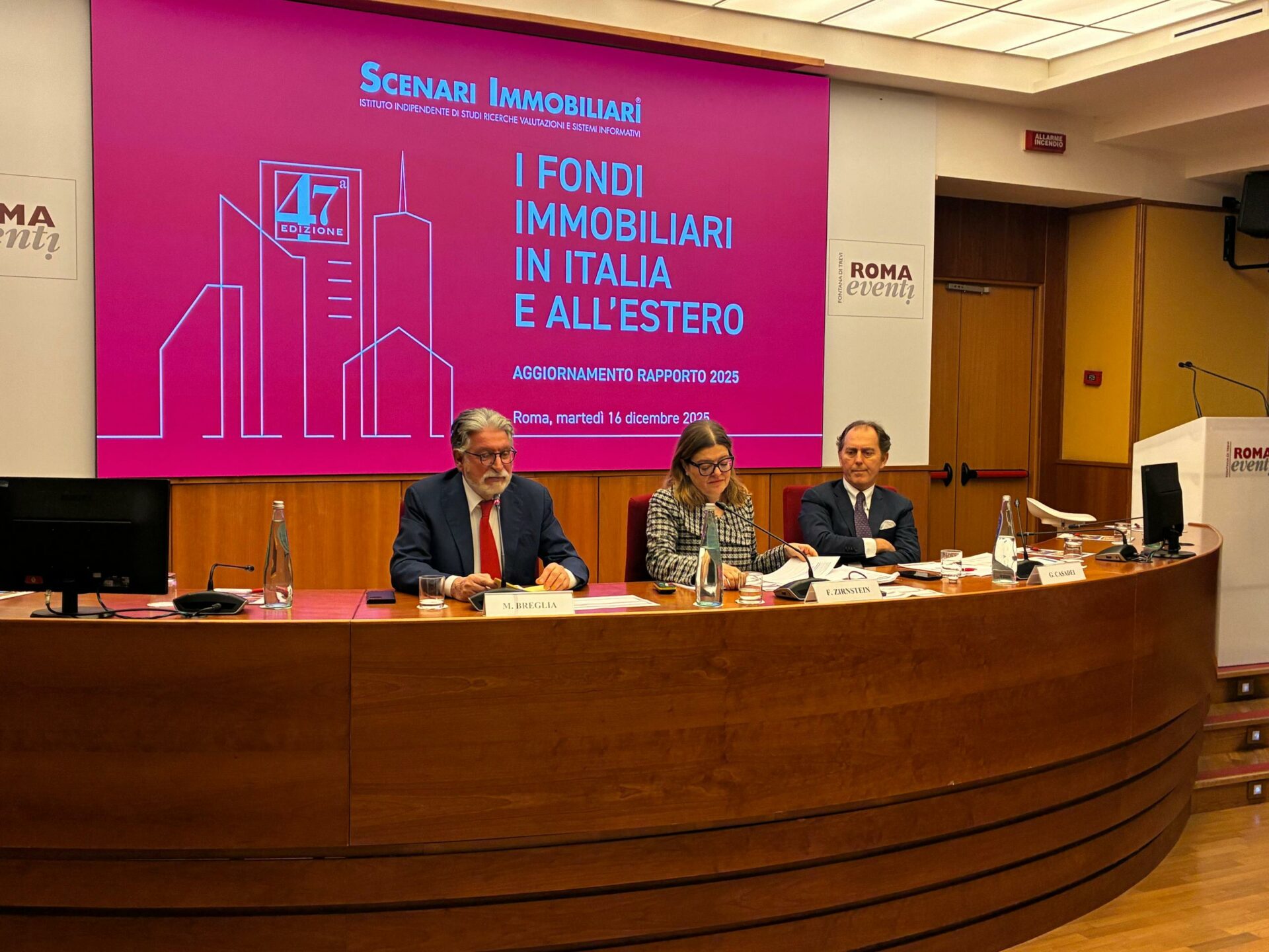 Presentato a Roma il 47esimo Rapporto su “I Fondi immobiliari in Italia e all’estero” di Scenari Immobiliari